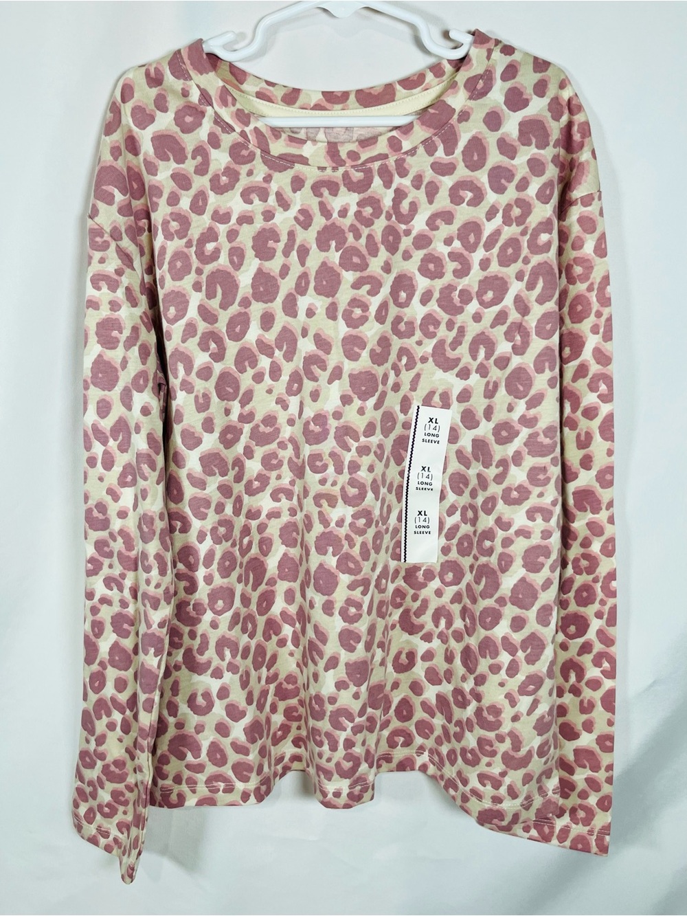 Cat & Jack Pink Leopard Print Long Sleeve Tee